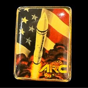 ARC Aerojet Rocketdyne Rocket Pin with American Flag